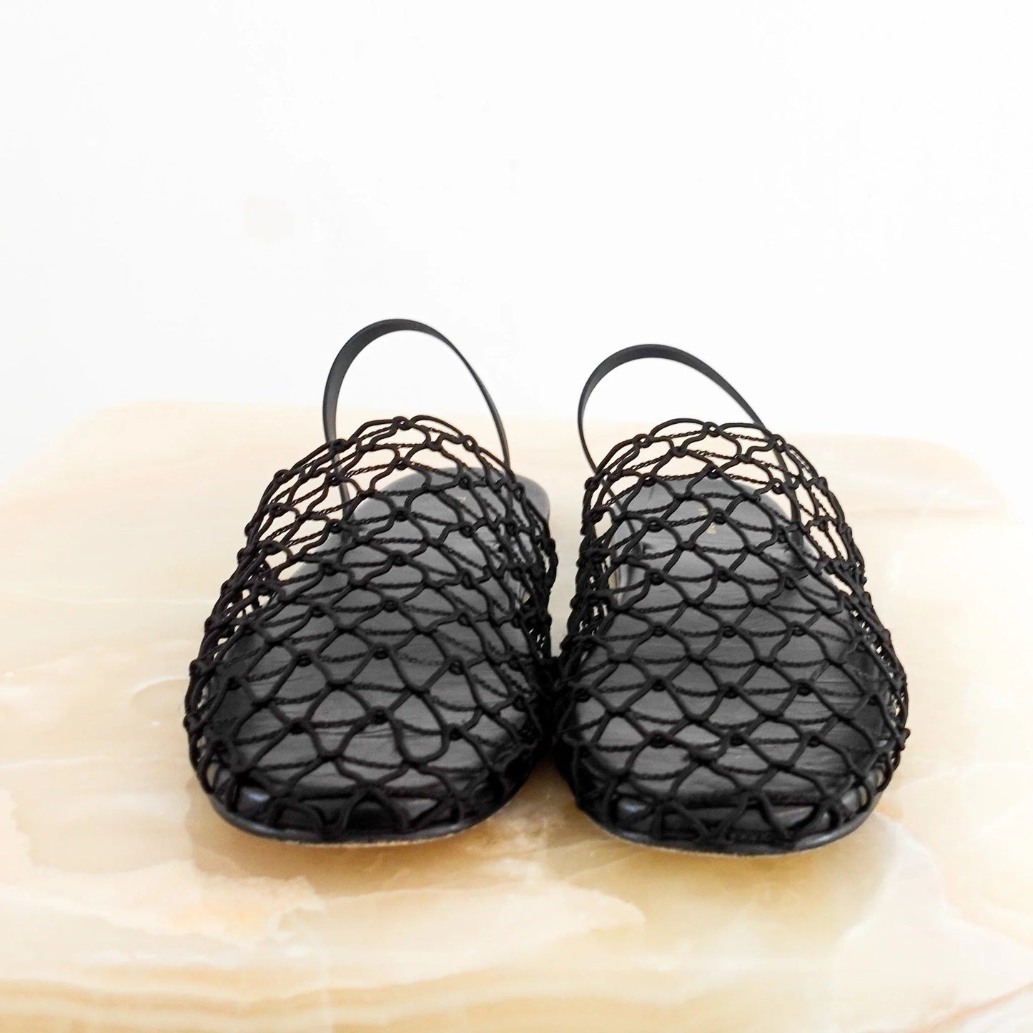 The Row Crochet Slingback Flats