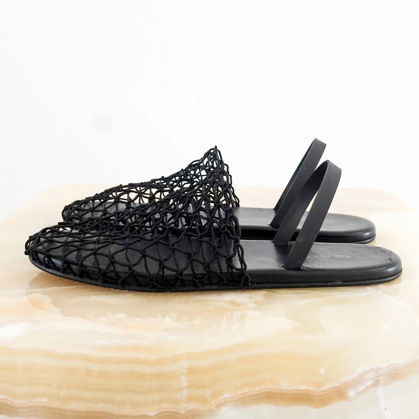 The Row Crochet Slingback Flats